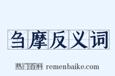 刍摩反义词是什么意思的图片